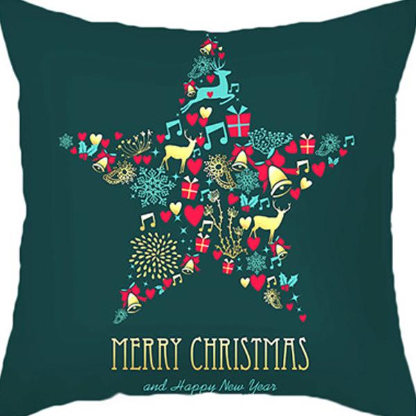 

Мультяшная наволочка Санта Клауса Домашняя Гостиная Украшение Спинка Автомобиль Автомобиль Поясница 45 * 45Cm [without core]