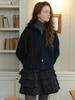 CLUNY Cable Two Way Knit Zipup Cardigan - Black