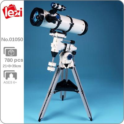 Lezi 01050 Halterung für astronomisches Teleskop für die Luft- und Raumfahrt, leistungsstarke Brille, Maschine, Mini-Blöcke, Ziegel, Bauspielzeug für Kinder, keine Box