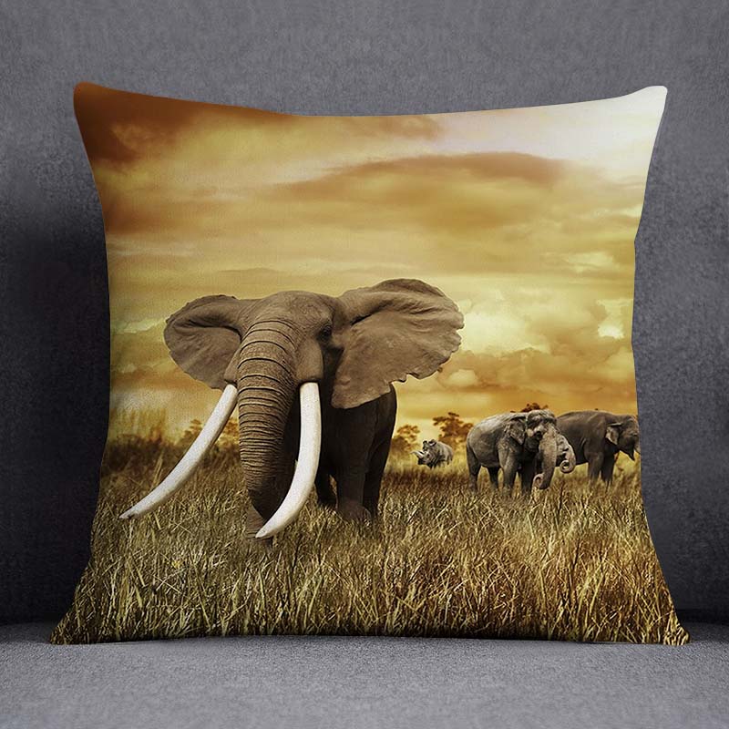 African Animal Beasts Home Decoration Pillowcase Square Pillowcase Home Office Decoration Cus On Cover