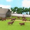 1:87 Scale Cow Models, 36-Piece Set, for Architectural Use in Farms, Ranches, and Cow Farms, Micro Landscapes, and Decorative Layouts, Dioramas, Educa