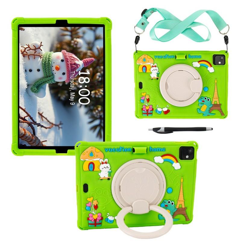 Shockproof IPad Case With Stand 11in Pro 10.9 10.2 9.7 Inch Tablets Silicone Cover Handle Strap