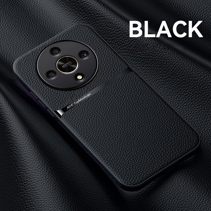 Magnetische Autohalterung Luxus Lederhülle Für Honor Magic6 Pro Silikon Stoßfeste Rückabdeckung Magic6 Lite Coque Magic 6 6Pro 6Lite
