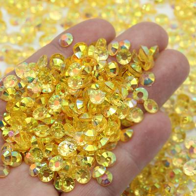 XULIN Bulk 3mm 4mm 5mm 6mm Transparent Topaz AB Transparent Jelly Resin Rhinestone Bead