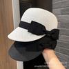 Face Small Age-reducing Bow Dome Straw Cap Women's Summer Straw Hat Travel Sun Protection Shade Equestrian Hat