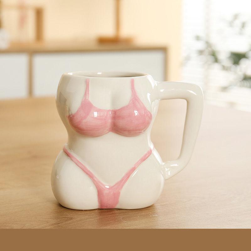 Funny Women Bikini Naked Sexey Body Mug Ceramic Coffee Mug With Handle Porcelain Milk Breakfast Cups