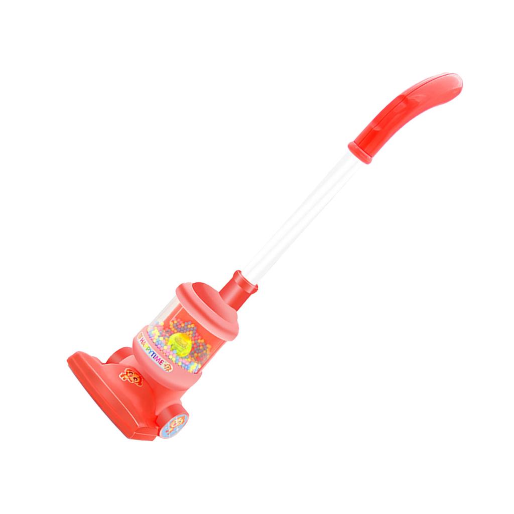 Artificial Vacuum Cleaner Toy Stimulation Realistic Household Pretend Vacuum Cleaning Toy for Children Orange