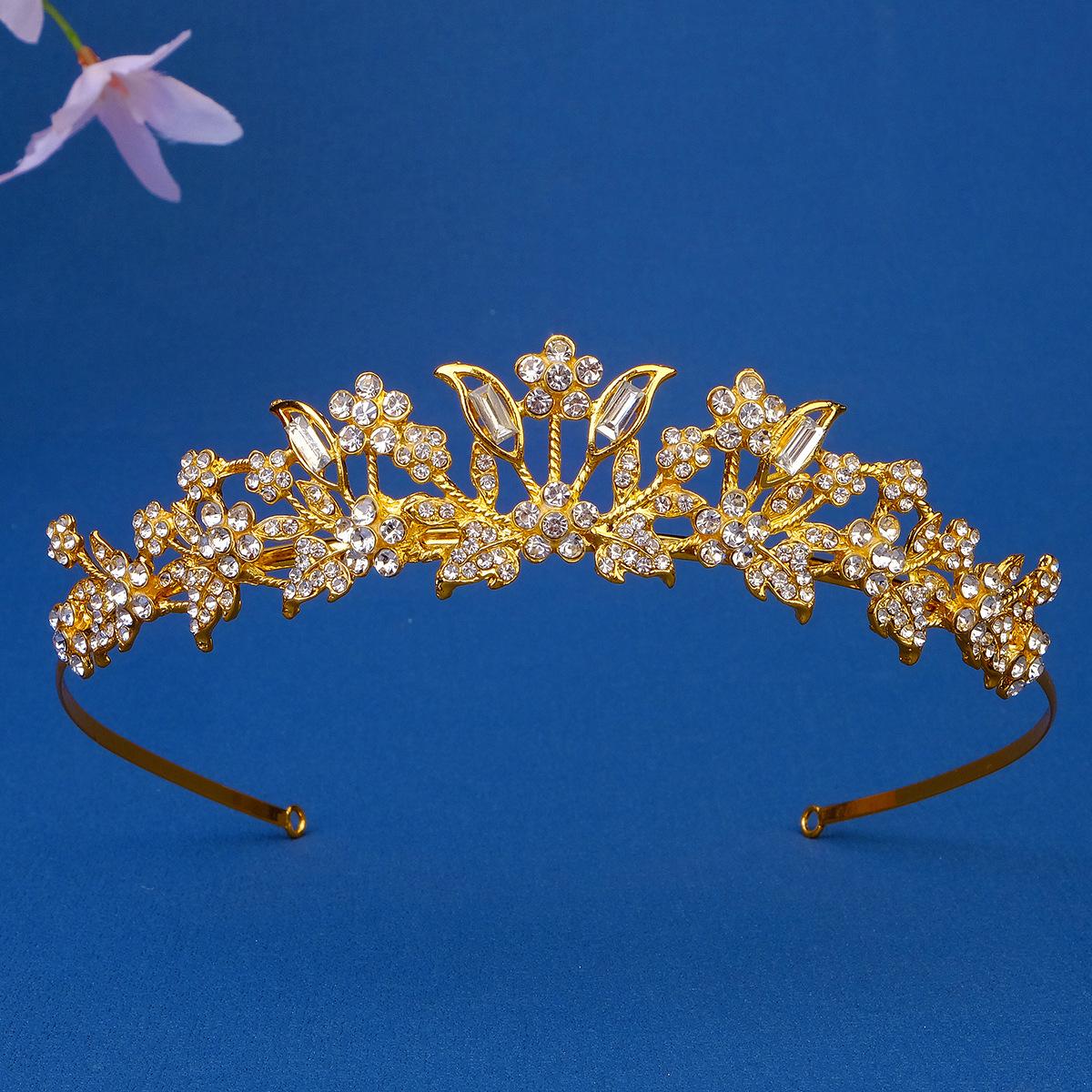 

Новый головной убор, маленькая корона из сплава в стиле знаменитостей, ретро-корона невесты, свадебные украшения