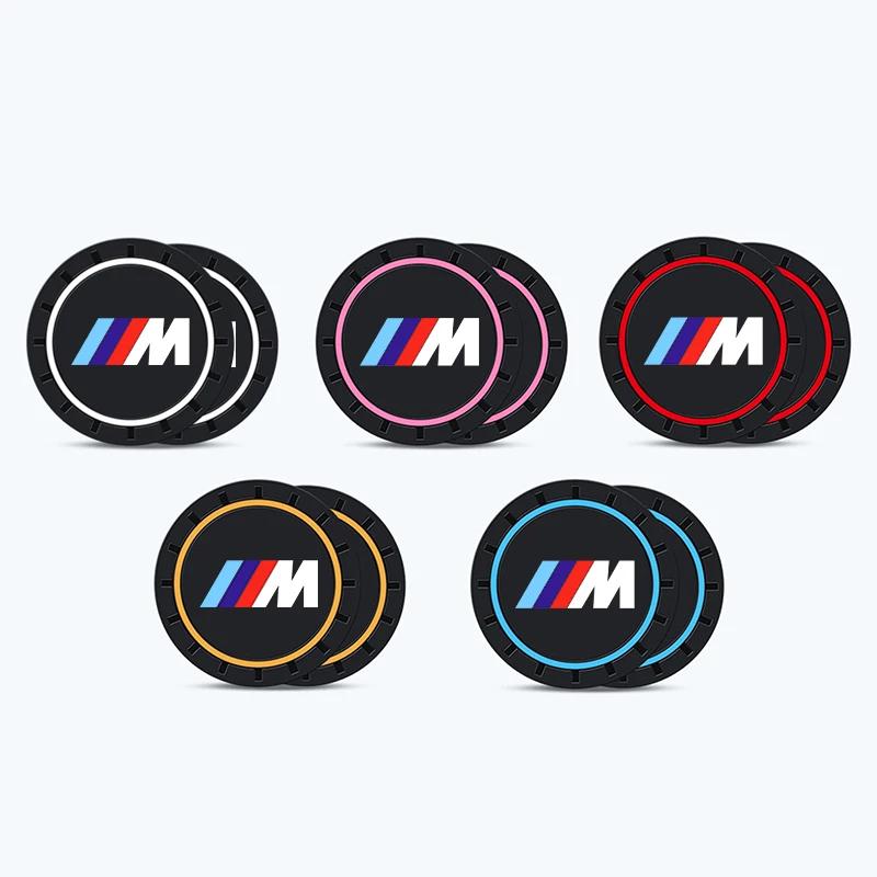 LNMAT1 Car Sticker Car Silicone Anti-Slip Pad Coaster Water Cup Holder Mat Accessories For BMW E30 E34 E36 E39 E46 E52 E53 E60 E61 E62