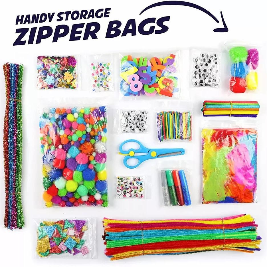 

Handmade DIY Toy Kit for Kids: Chenille Stems, Twist Sticks, Pom Poms