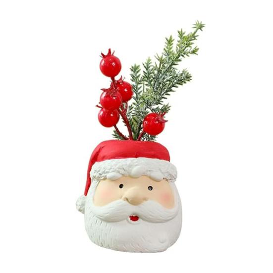 Decorative Christmas Character Sculpture Santa Claus Gnome Bear Design Tabletop Sculpture Christmas Party Decor