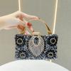 Elegante Borsa a Mano da Sera con Strass Decorati Piccola Borsa da Festa da Mano per Eventi Matrimoniali