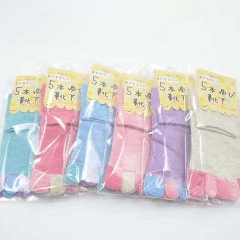 6 par dame femtå-sokker bomull pustende elastiske ankel korte sokker avslappet høy kvalitet jentesokker myke morsomme tåsokker