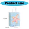 12pcs Mermaids Print Paper Gift Packaging Bag Ocean Themed Party Favors Bags with Handle Holiday Celebration Supplies
