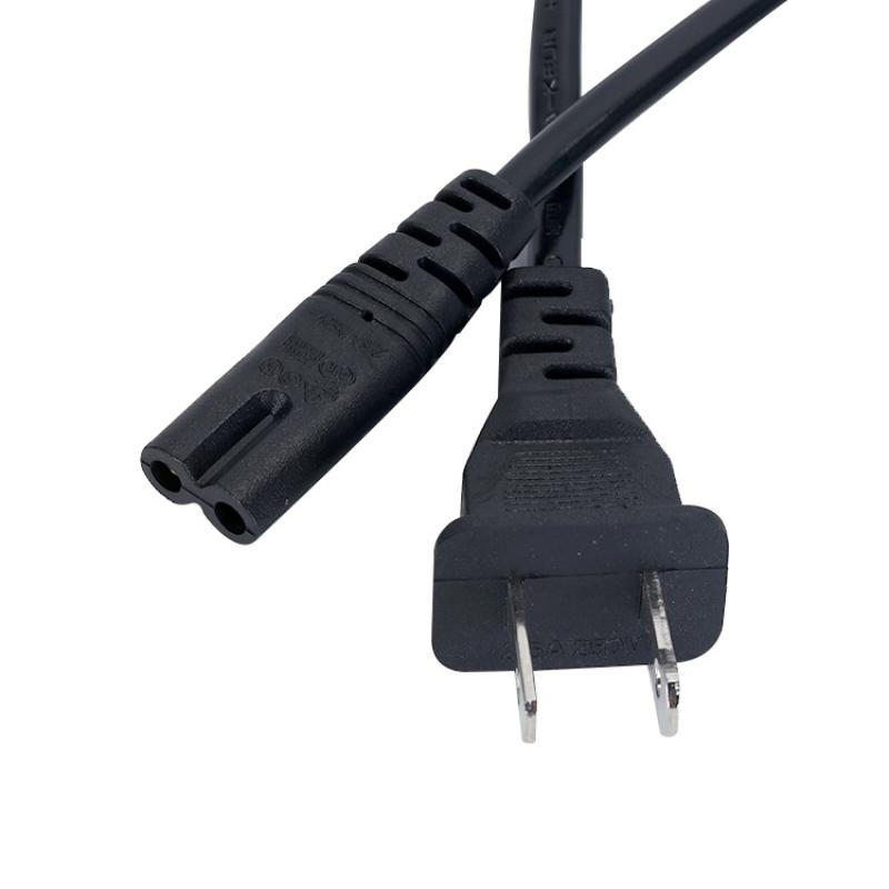 Us Plug Power Cable 2Pin For Figure 8 Compatible Devices 2 Prong Electrical Cord For Laptop Charger Tv Radio Speaker