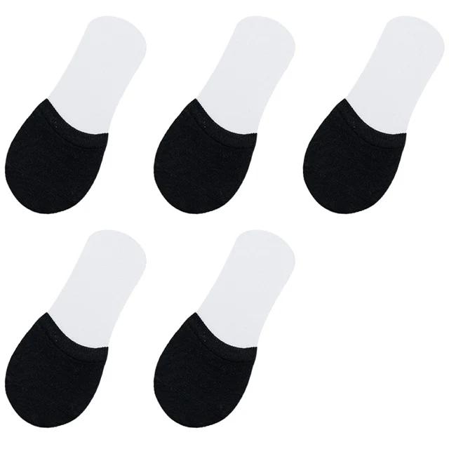 5 Pairs Forefoot Socks Woman Summer Solid Color Female Half Foot Toe Cover Half Socks Heels Invisible Cotton Breathable Socks