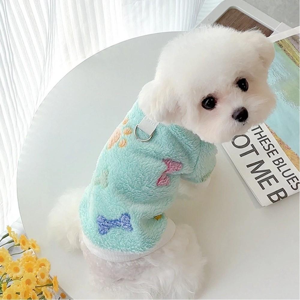 Hearted Print Pet Clothes Super Soft Dog Hoodie Cute Dog Warm Coat  Pet