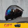 ORZ Motorcycle Helmet Modular Flip Helmet Dual Lens Full Helmet Comes with Bluetooth Earphones Model 103