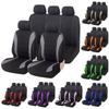 Temu Black All-Season 9-Piece Fabric Seat Cover Set for Five-Seater Cars