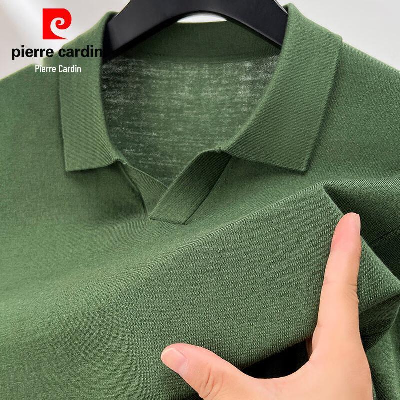 

Мужской трикотажный свитер поло Pierre Cardin из смесового кашемира, можно стирать в машине M