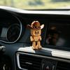 Shaking Feet Wooden Doll for Car Spring-Loaded Funny Cowboy Wobbly Dashboard Decorations for Car Home Living Room Bedroom Table