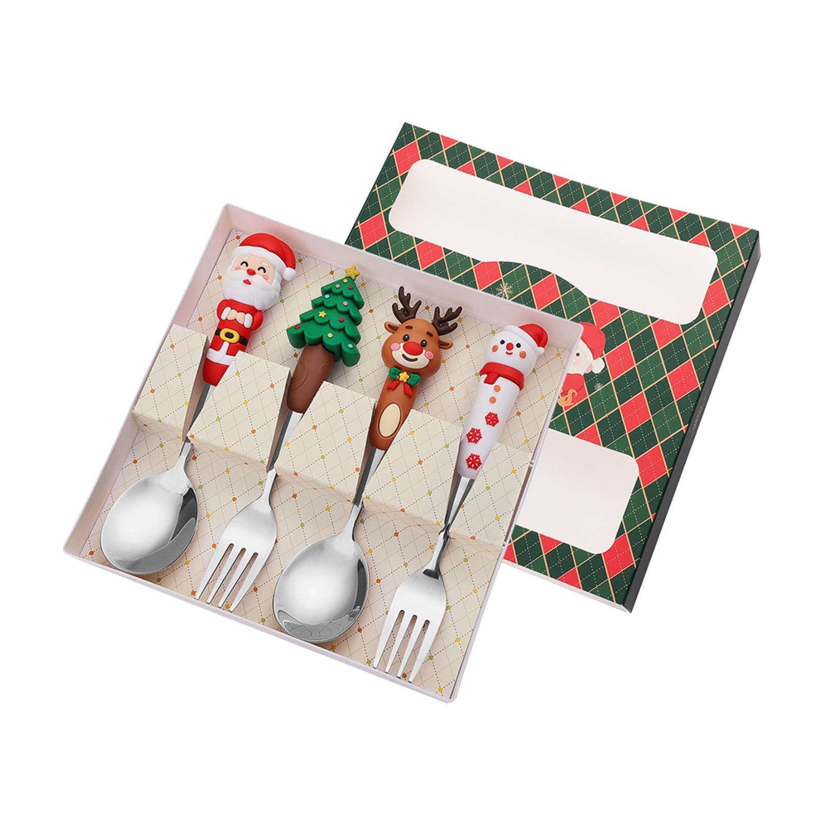 

Рождественский набор ложек и вилок для рождественских столовых приборов для подарка на свадьбу, ресторан