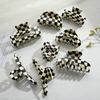 Acetate Hair Claw Clip Women Retro Chic Checkered Stylish Back-of-Head Accessory