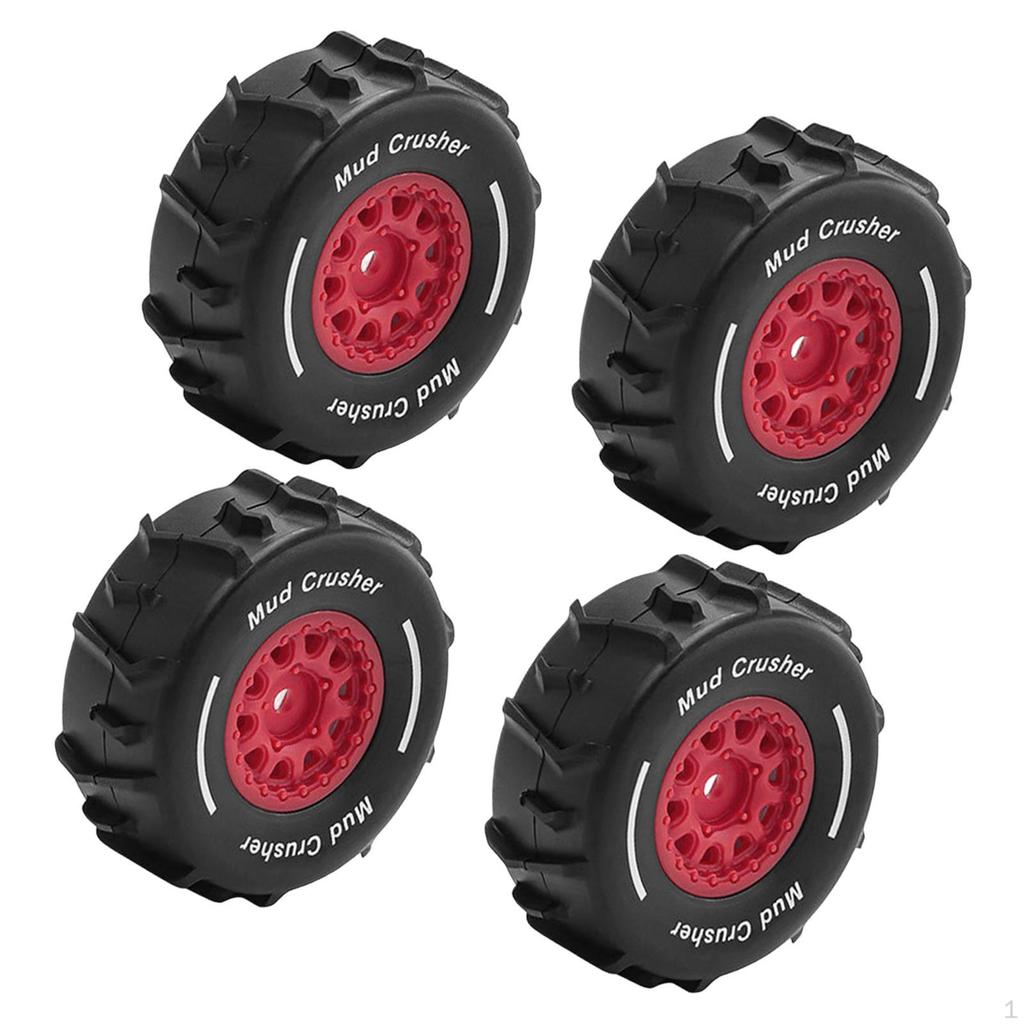 4 Pieces 1/16 RC Car Tires Replacement Repair Parts Sturdy Stylish Water Tire Set Float Wheels