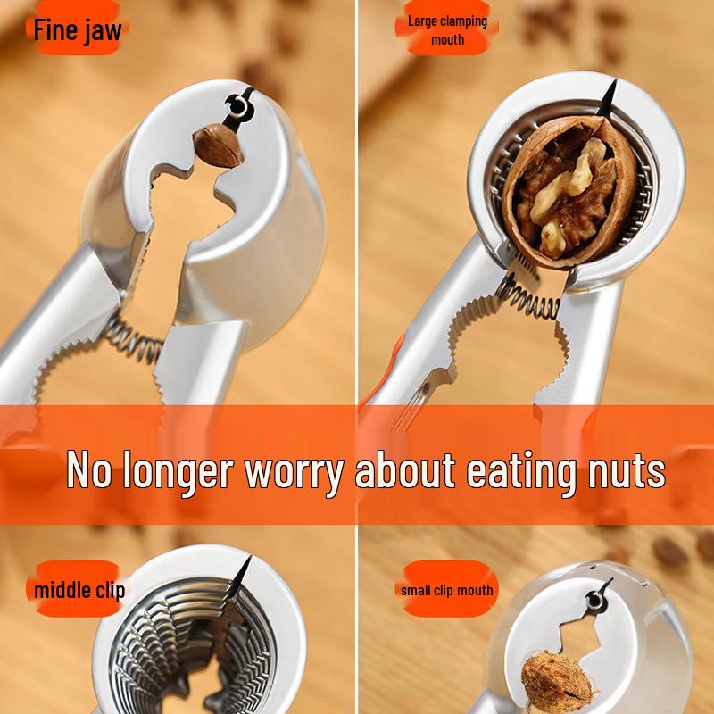 Multifunctional Nutcracker Tool for Walnuts, Pecans, and Hazelnuts