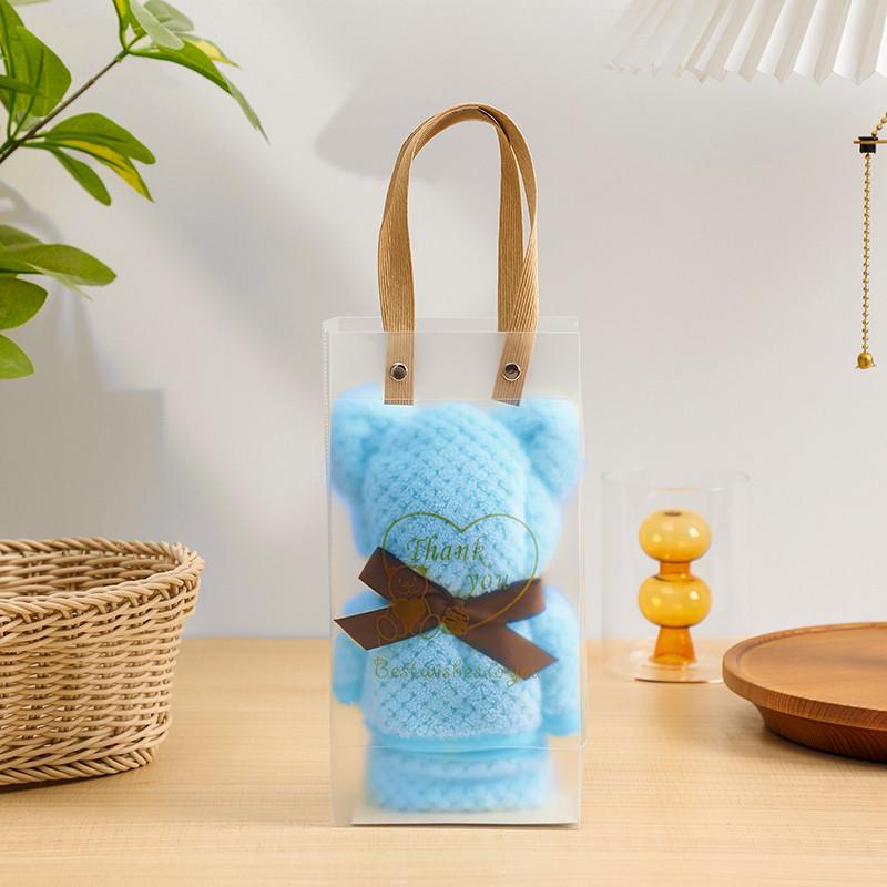 Coral Fleece Bear Towel Gift Box for Weddings and Promotions