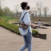 Women'S Loose  Irregular Casual Solid Color Long Sleeve Thin Shirt