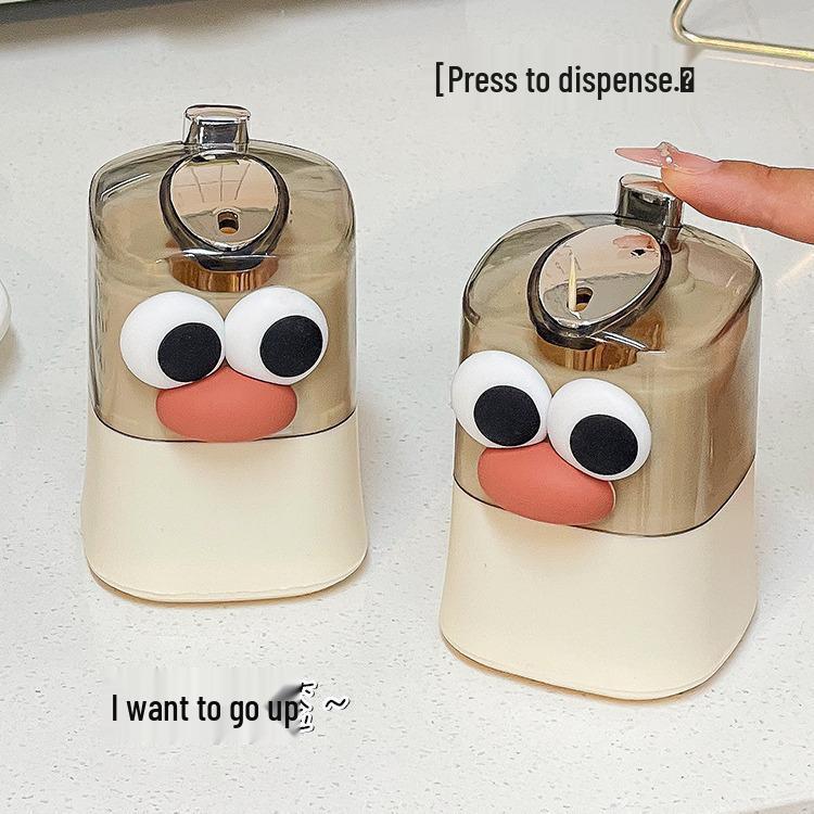 Creative Cartoon Automatic Pop-Up Toothpick Holder - Elegant Luxury Design for Home or Restaurant