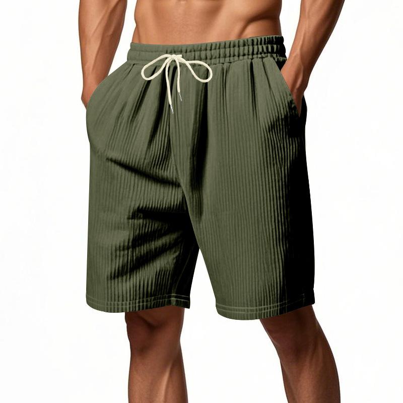 Summer Loose Corduroy Shorts Beach Sports Men's Shorts