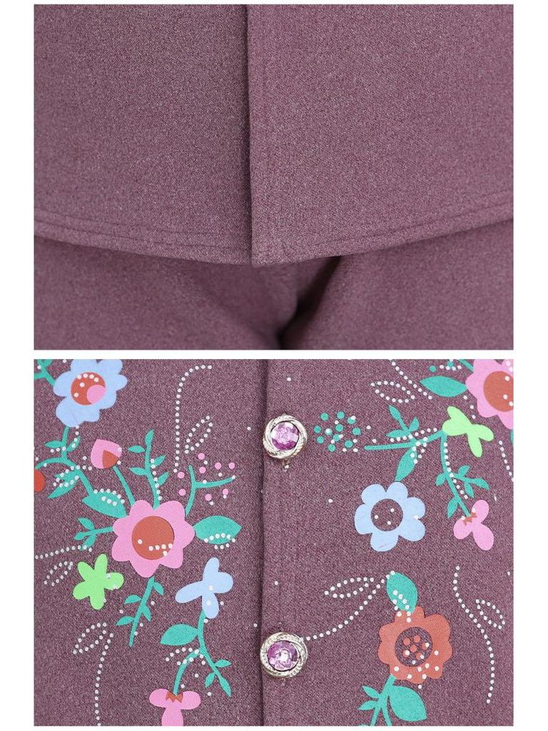 Thick Fleece-Lined Velvet Cardigan & Pants Set for Elderly Women, Plus Size - Perfect Winter Wear for Moms