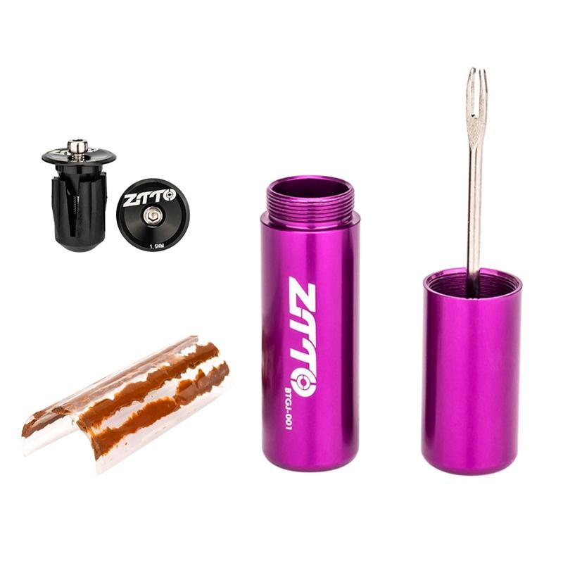 Tubeless Bike Tire Repair Kit for Road Bicycle Mountain Bike Tires Fix a Puncture or Flat Canister Plugger Tool for W/ P