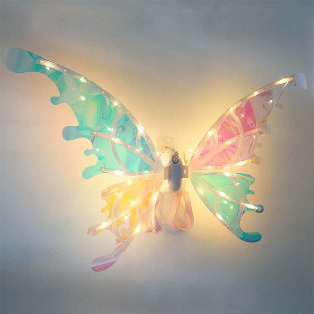 Electrical Butterfly Wings Toy With Music Lights Elf Wings Glowing Shiny Dress Up Moving Fairy Wings For Kids Girls Gift