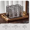 Qiwei Premium Embossed Glass Drinking Cup