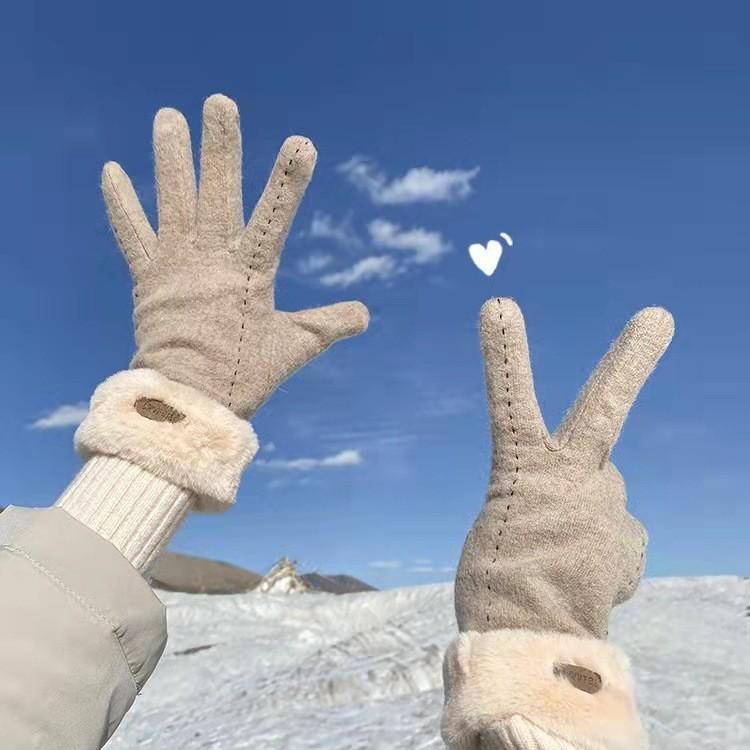 Cashmere Womens Touch Screen Gloves For Winter Warmth With Windproof Protection For Commuting