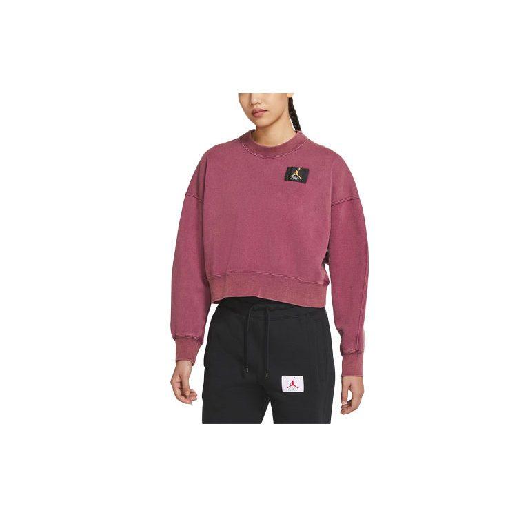 Jordan Sweatshirts Women's Bordeaux Burgundy Crew Neck Moderate Regular CV7786-610