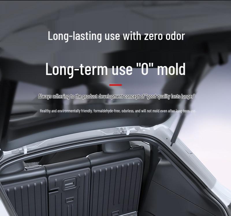 Tesla Model Y Trunk Mat Set: TPE Front & Rear Liners, Interior Custom Accessories