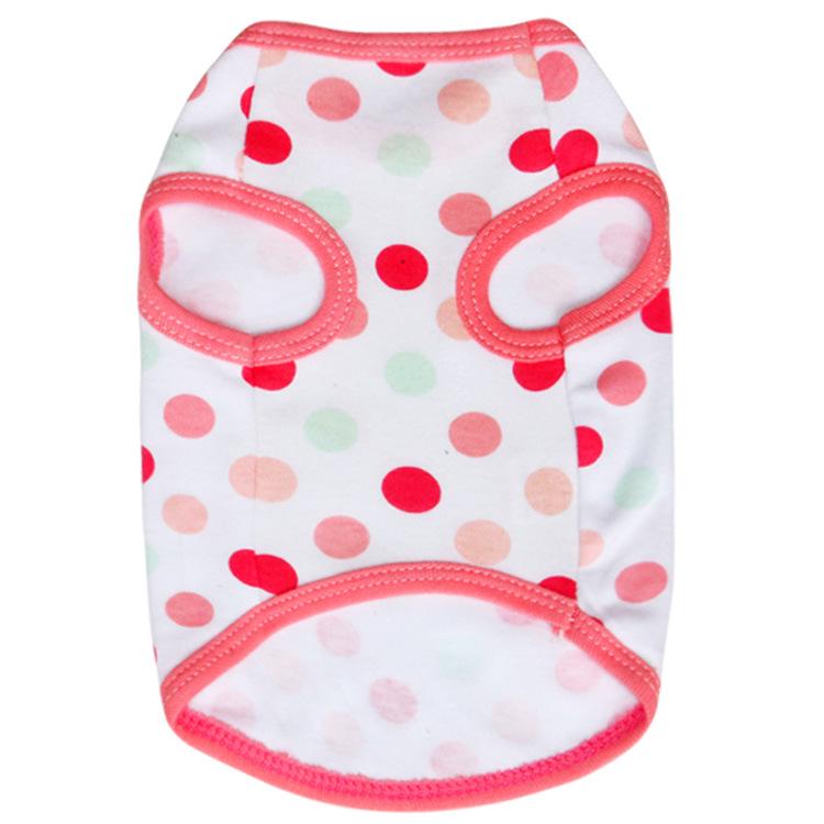 Pet Vest: Candy Color Polka Dot Terry Cloth for Small Dogs and Cats - Spring/Summer Wear