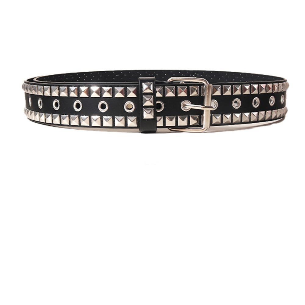 Wide Belt Y2K Leather Belt Vintage Punk Waistband Cool Rivet Waist Belt  Daily