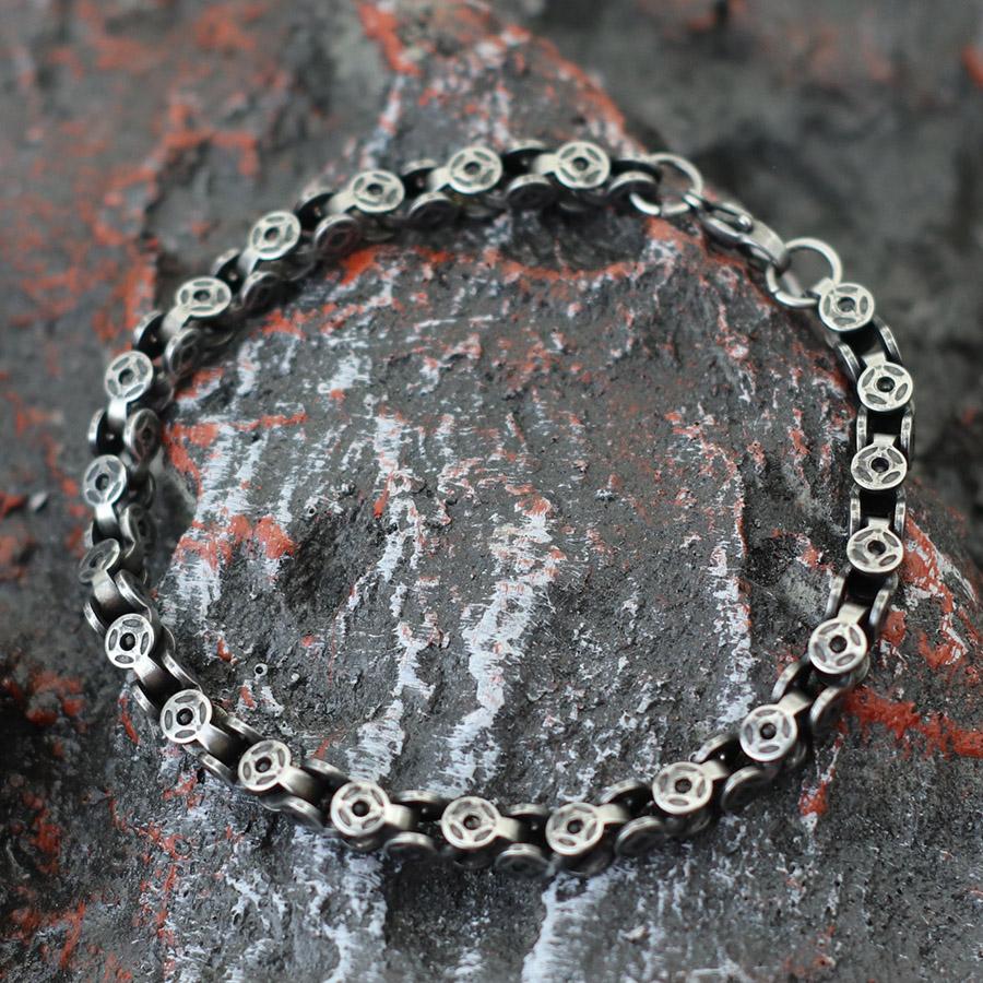 

Mew Vintage Men Bracelet 100% Stainless Steel Chain Link Braslet Hiphop Rock Wrap Braclet Erkek Bileklik Perfect Gift For Him
