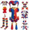 The Amazing Digital Circus Pomni Kid Cosplay Costume for Kid Girl Boy Halloween Princess 4PCS Siut Carnival Sets Girl Cartoon