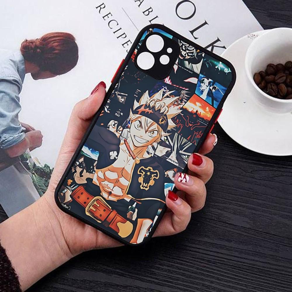 Black Clover Phone Case For IPhone 14 11 12 13 Mini Pro Max 8 7 Plus X XR XS MAX Translucent Matte Cover