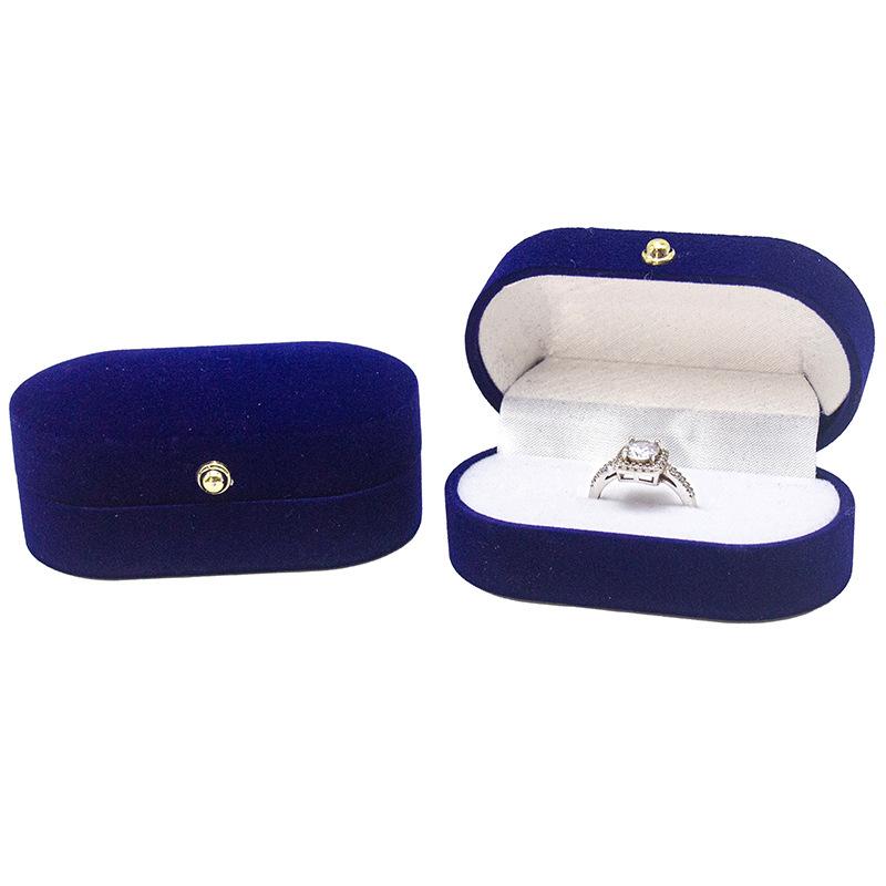 1 Pcs Felt Ring Box Mini Portable Ear Stud Jewelry Box Wedding Ring Pair Box Jewelry Storage Box