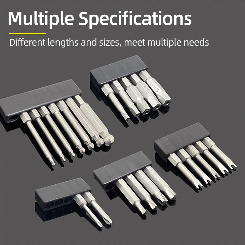Sada šroubováků S2 ocel 1/4 šestihran magnetická rukojeť šroubovací bity oprava DIY ruční nářadí U tvar/na kolo/Y typ/hvězda/trojúhelník