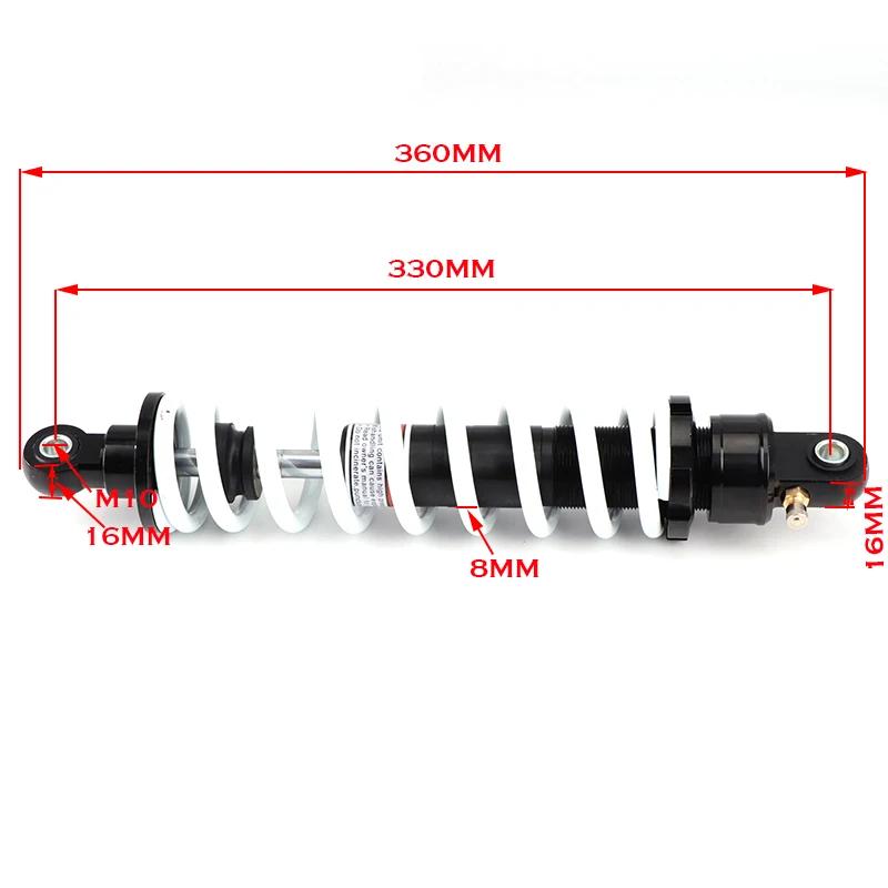 250/260/330/350mm Motorcycle Shock Absorber Front Rear Shock Absorber for Motocross Dirt Bike Pit Bike Off-road Replacement Part