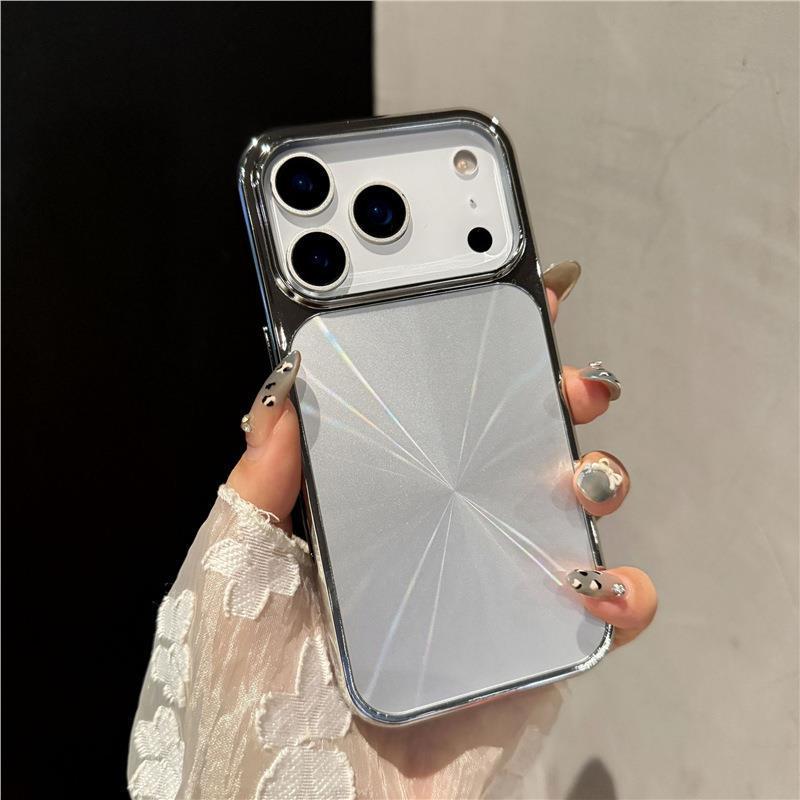Luxury Electroplated iPhone 17 Pro Max Case with Laser CD Pattern, Drop-Proof & Protective Design for iPhone 15 & 16.