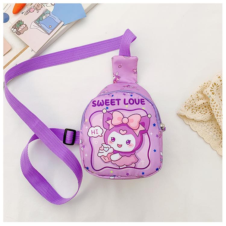 

School BagsNew children s bag girl cute cartoon breast bag lightweight trendy children s change bag shoulder crossbody backpack